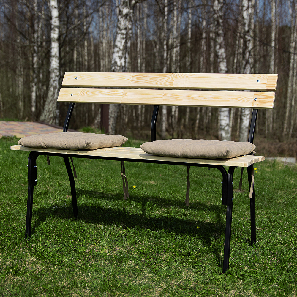 Скамейка "ХИТ" 118x51x86 см, древесина хвойных пород + металл - #6