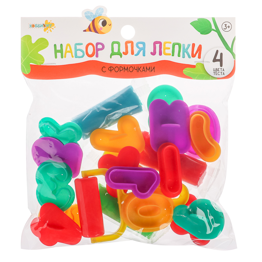 ХОББИХИТ Набор для лепки с формочками, полимер, ABS, 17х21х4см, 4 дизайна - #13
