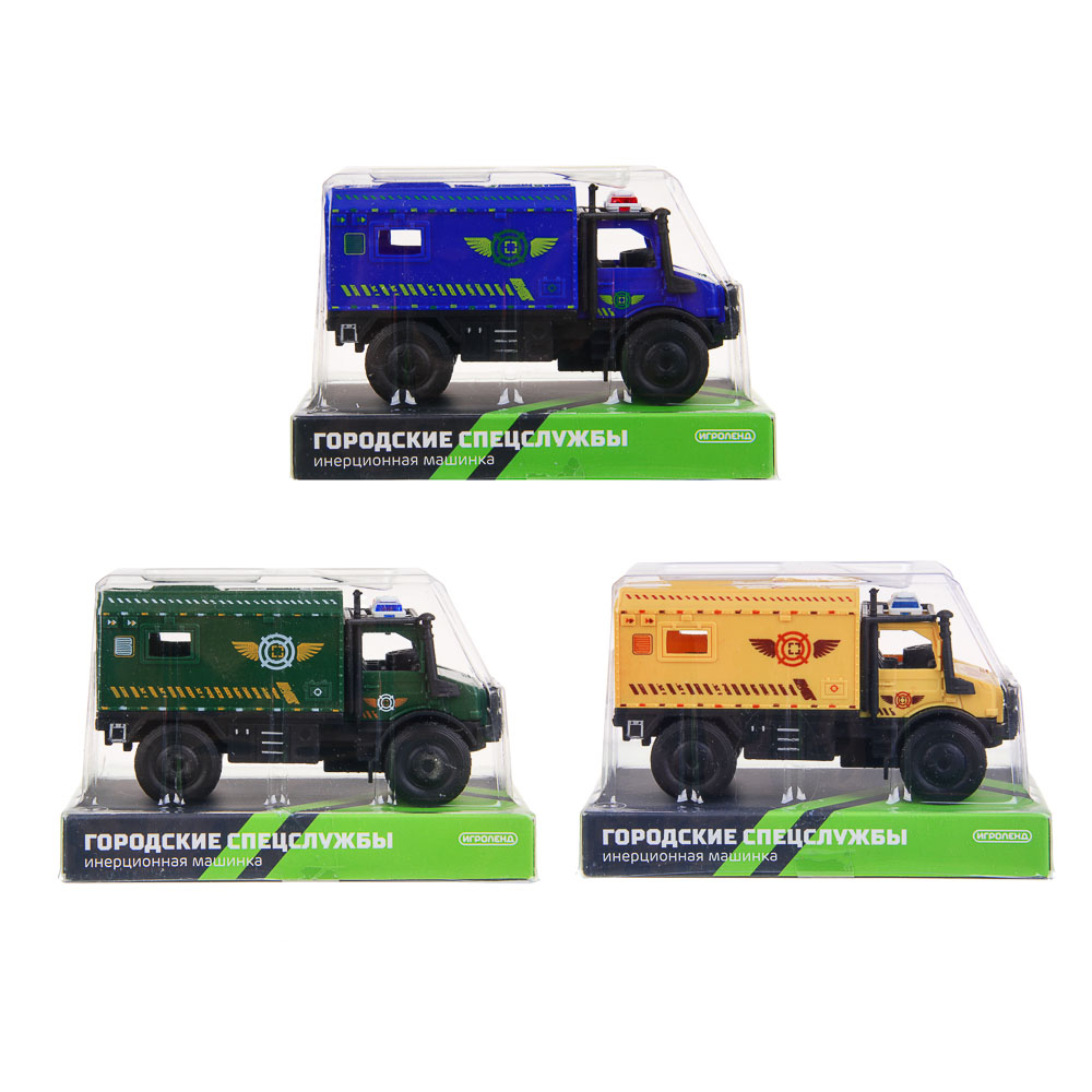 ИГРОЛЕНД Грузовик Городская спецслужба, инерция, РР, 12,6х6,4х8 см, 3 дизайна - #3