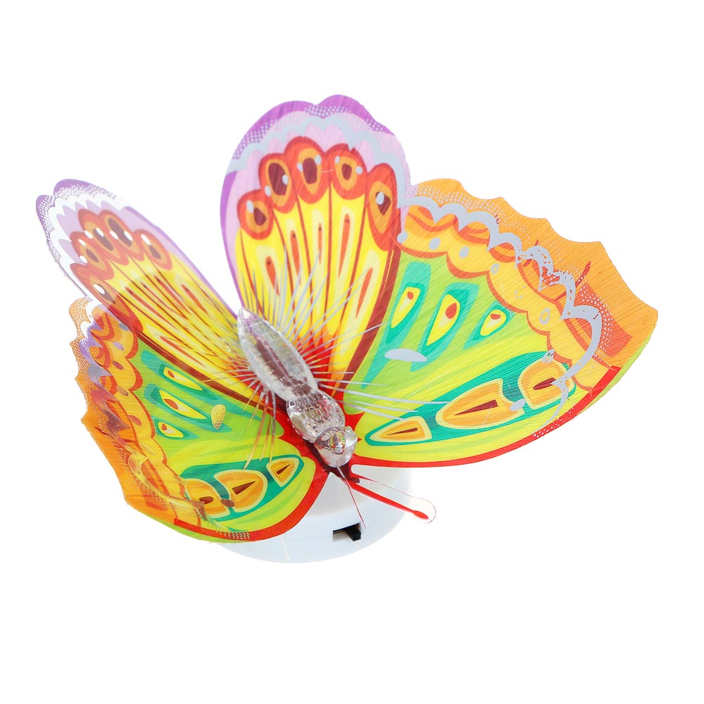 INBLOOM Фонарь в форме фигурки Бабочки оптоволоконной, 1LED, ПВХ, LR44x3 - #3
