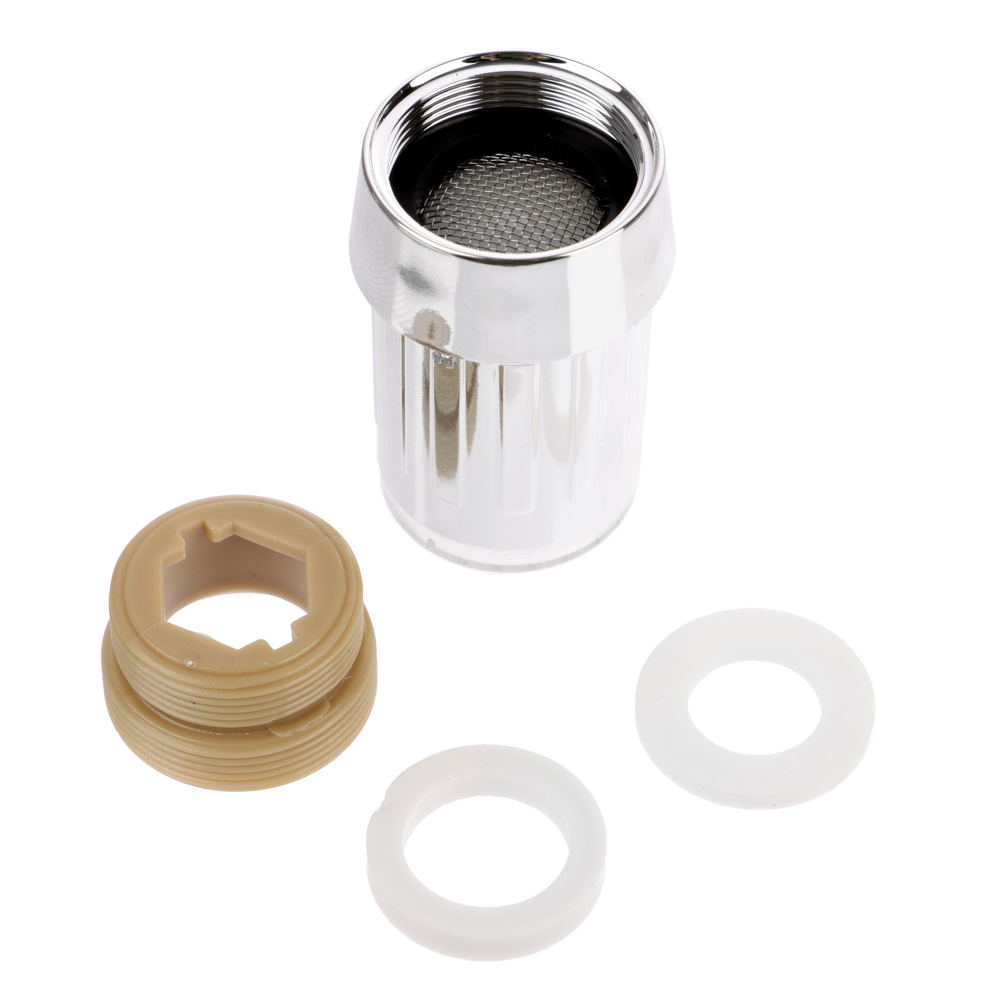 Аэратор-насадка для смесителя, LED, 3 цвета, пластик, хром - #3