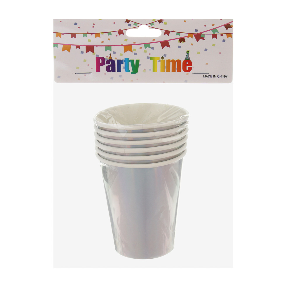 Fntastic Набор стаканов одноразовых, 6 шт, 250 мл, бумага, голография - #4