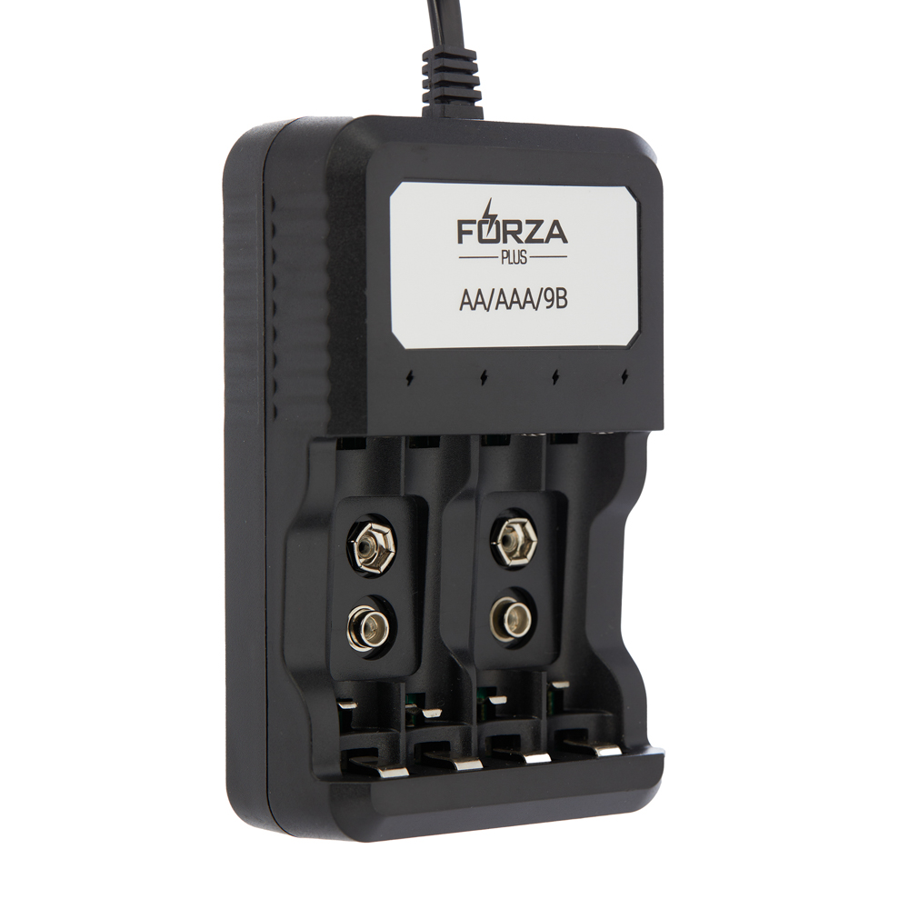 FORZA Зарядное устройство для аккумуляторов AA/AAA - до 4шт, кабель 70см, вилка 220в - #3