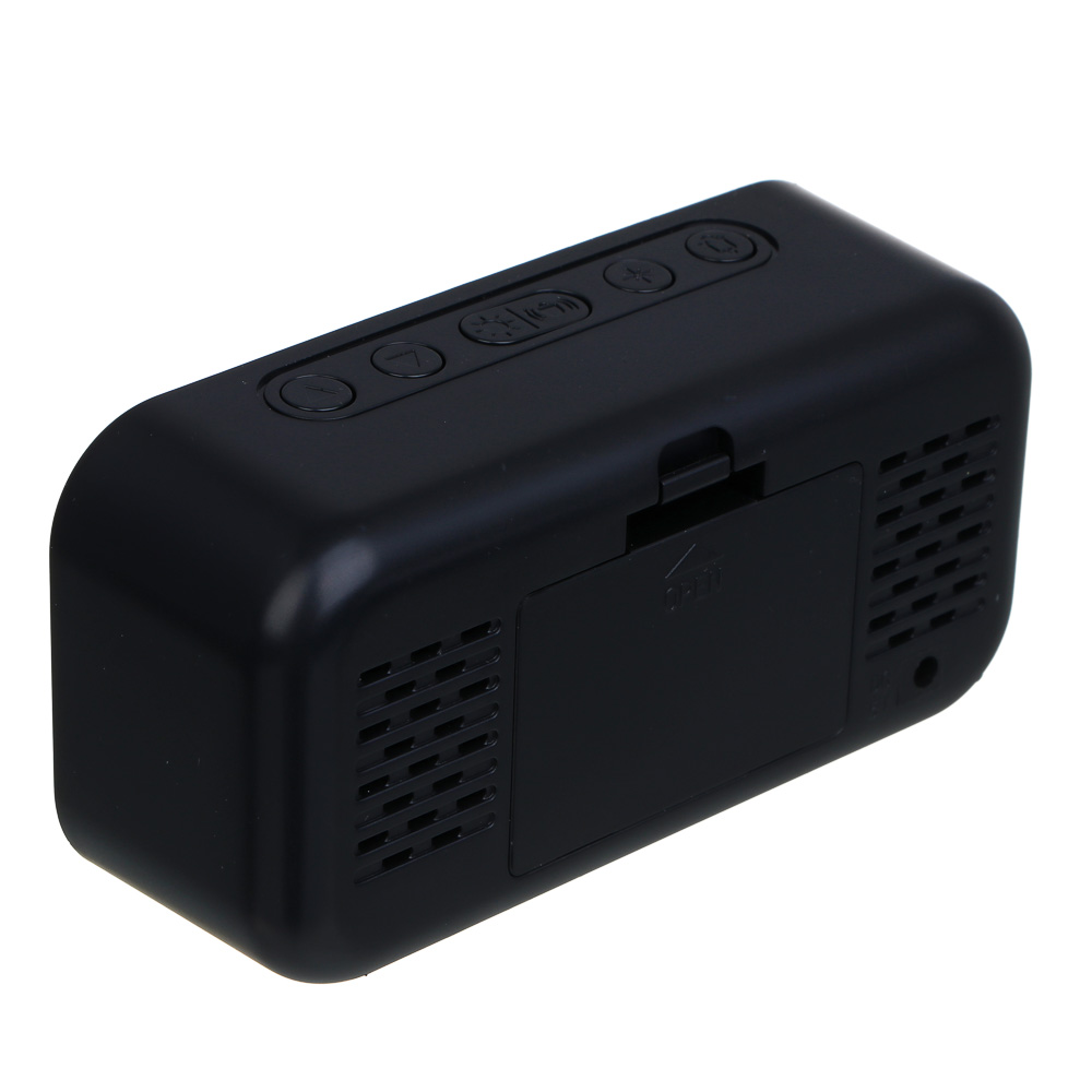 LADECOR CHRONO Будильник электронный, 12x4x6 см,3xAAA, пластик, цвет корпуса черный - #3