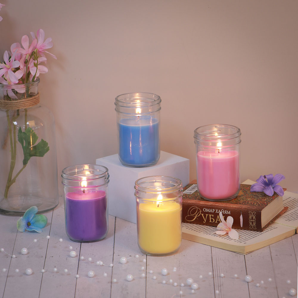 LADECOR Свеча ароматическая в стеклянном подсвечнике с крышкой, парафин, свеча 7,5x10,5 см, 6 цветов - #8