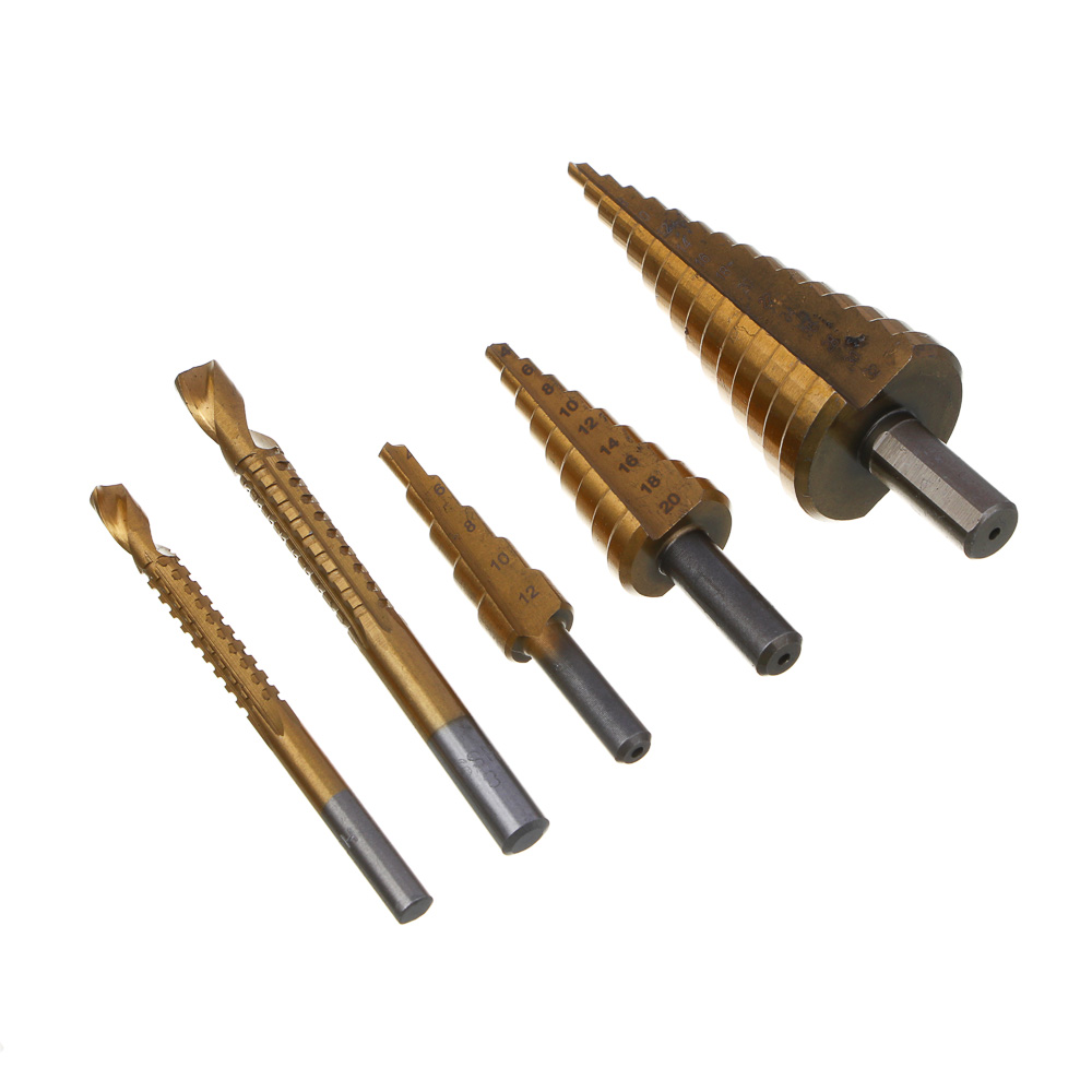 РОКОТ Сверла по металлу ступенчатые 3 шт + фрезерные 3 шт - #1