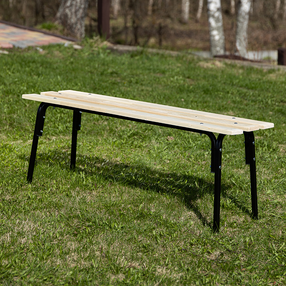 Лавка "ХИТ" 118x33x45см, древесина хвойных пород + металл - #7