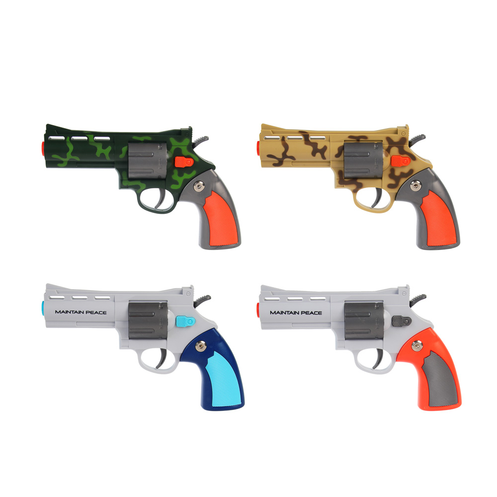 ИГРОЛЕНД Револьвер с мягкими пулями 8 шт, металл, ABS, 27,5x4,8x18,5см, 4 дизайна - #2