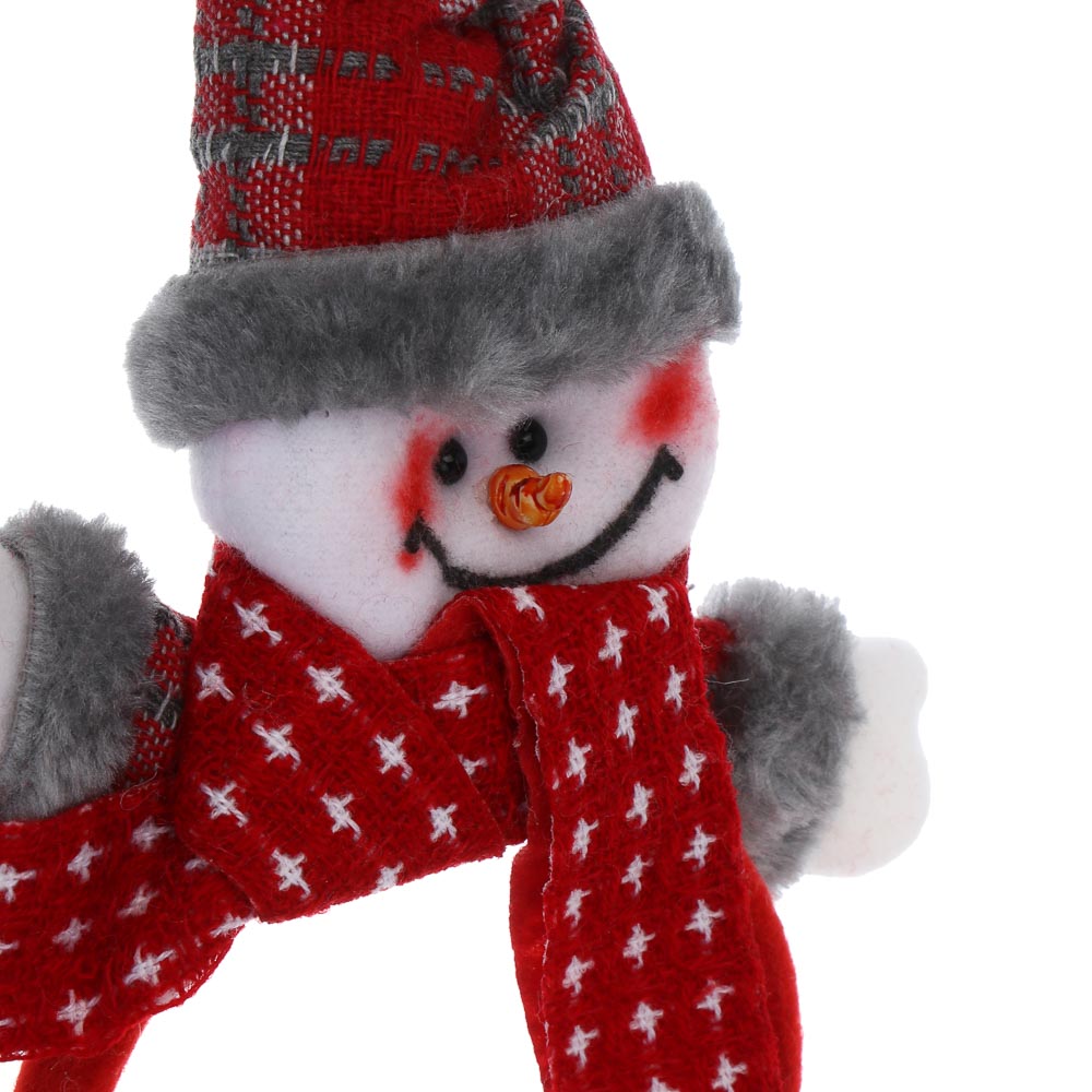 СНОУ БУМ Ободок с новогодними персонажами, диаметр 11см, пластик, полиэстер, 3 дизайна - #5