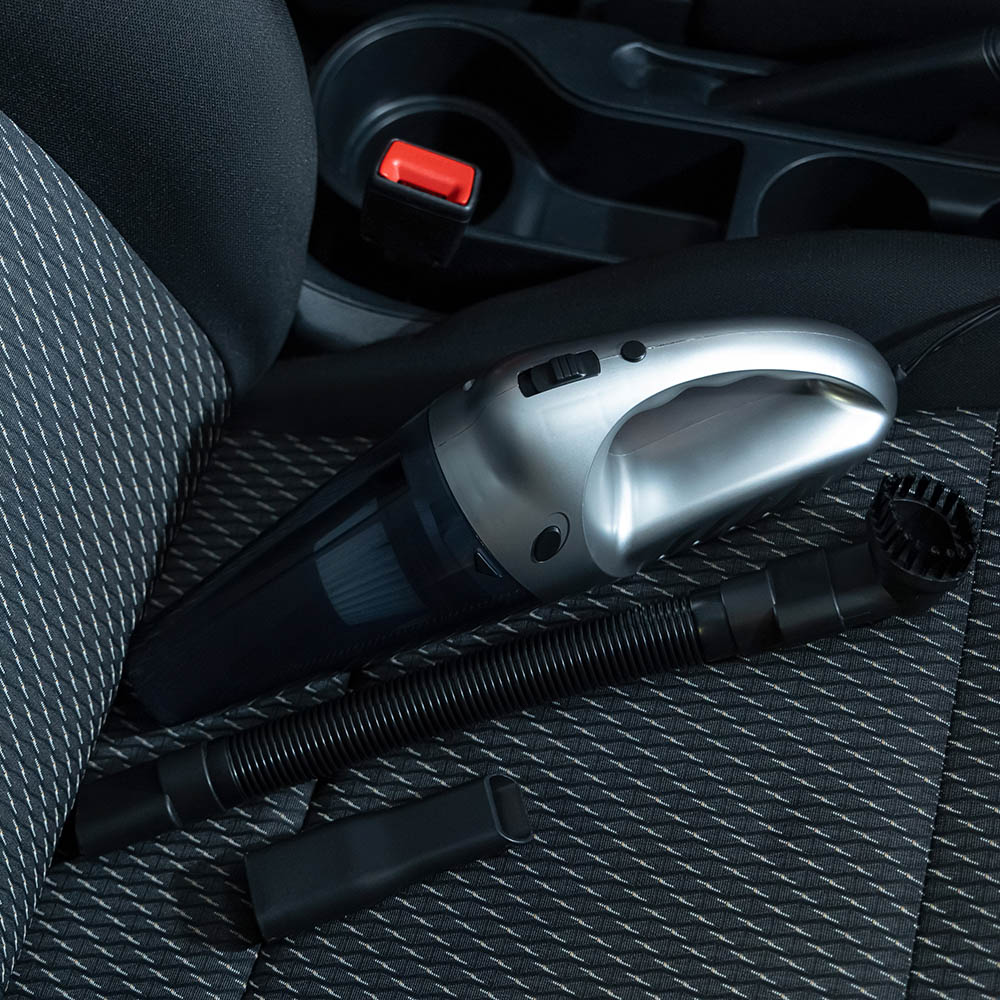 ЕРМАК Пылесос автомобильный 150Вт, 3 насадки, 3800Pa, серый - #9