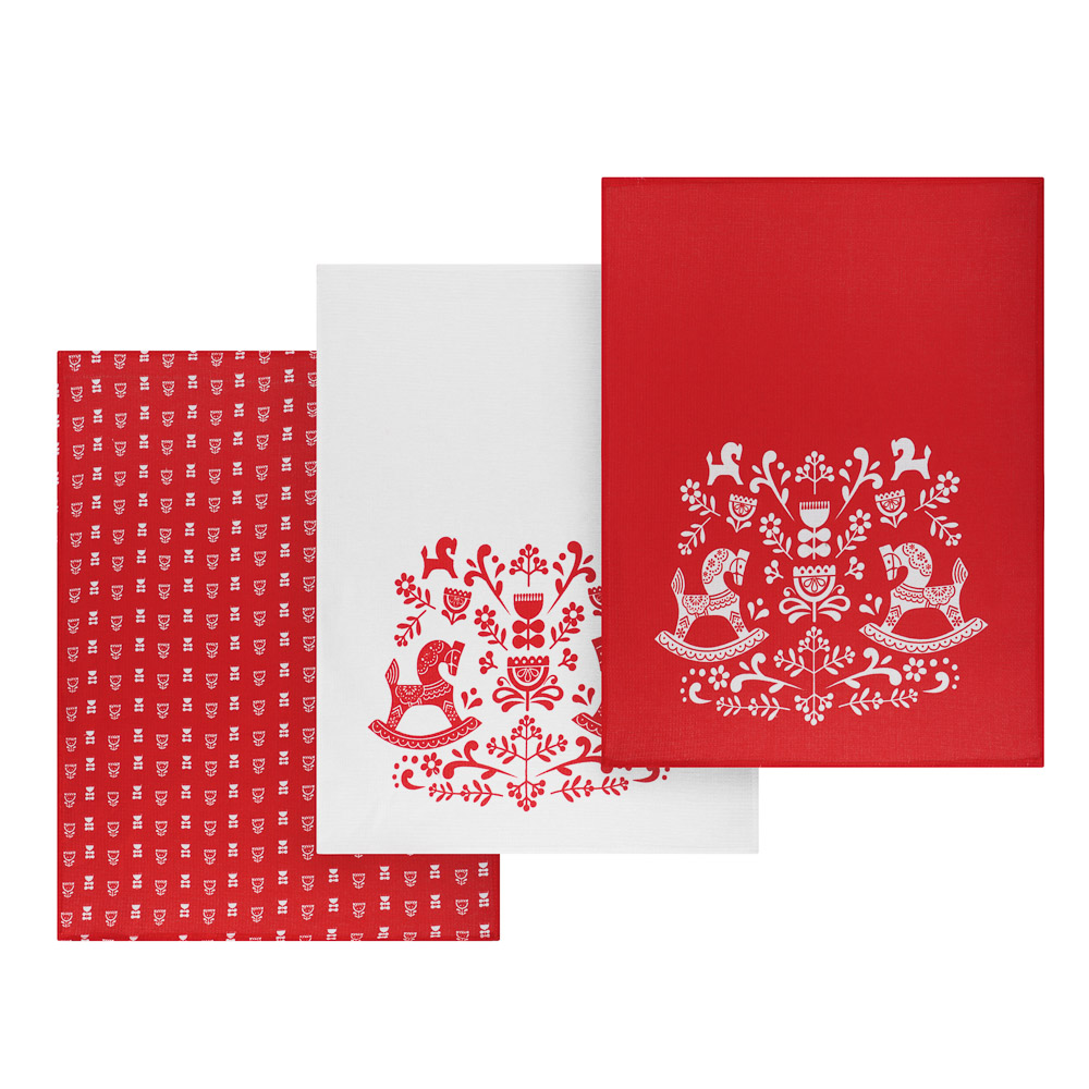 PROVANCE Красный конь Полотенце кухонное в наборе 3шт, 45х60см, 100% хлопок - #3