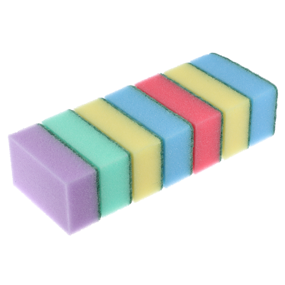 VETTA Набор губок для мытья посуды "Эконом" 5+2 шт, 9х6х3,5см - #1