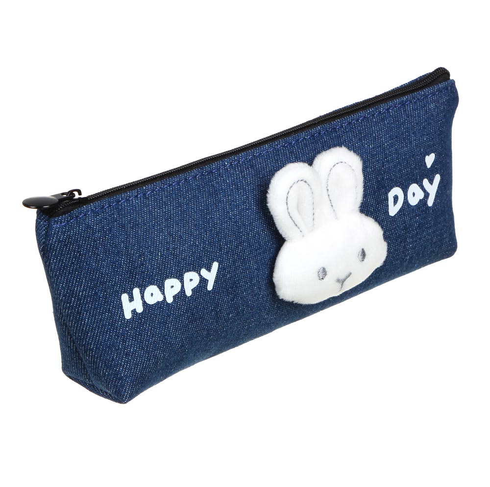 Пенал треугольный, 20х8х3,5см, 1 отделение, холст, объемная аппликация, 2 дизайна, ПВХ бокс - #3