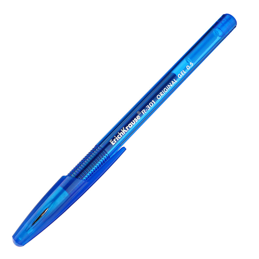 Erich Krause Ручка гелевая синяя "R-301 Ориджинал Джел", 0,5мм, синий корпус, пластик, 40318 - #4
