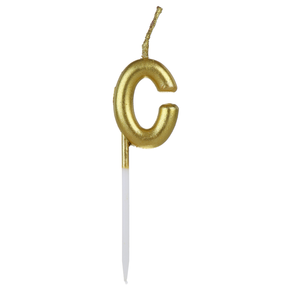 ВСЁГАЗИН Свечи для торта буквы С ДНЕМ РОЖДЕНИЯ, 15.5х16 см, 2 цвета - #3