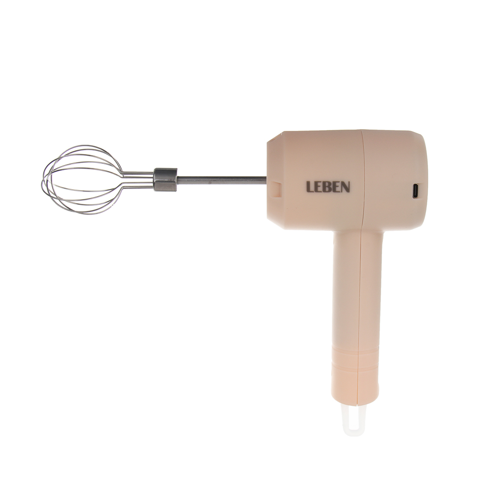 LEBEN Миксер беспроводной, 3 скорости, 20Вт, 800мАч, пластик, нерж.сталь - #4