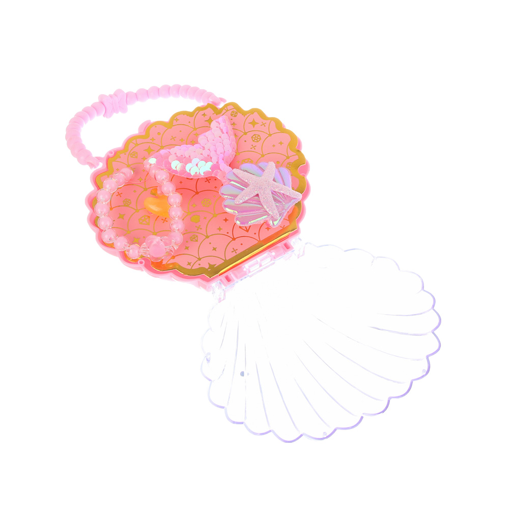 ИГРОЛЕНД Набор бижутерии в сумочке "Ракушка" 3 пред., 13х16 см, пластик, металл, текстиль - #7