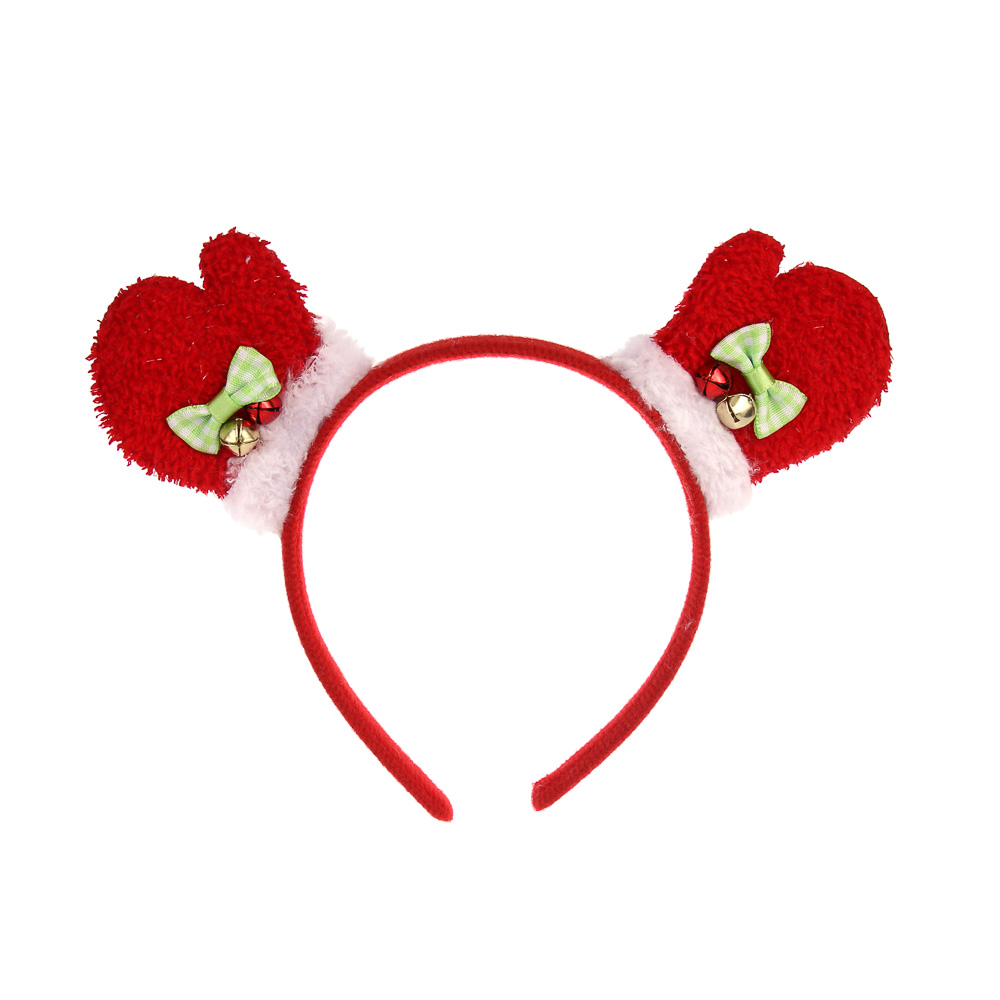 СНОУ БУМ Ободок новогодний с варежками, диаметр 11см, пластик, полиэстер, 2 дизайна - #2