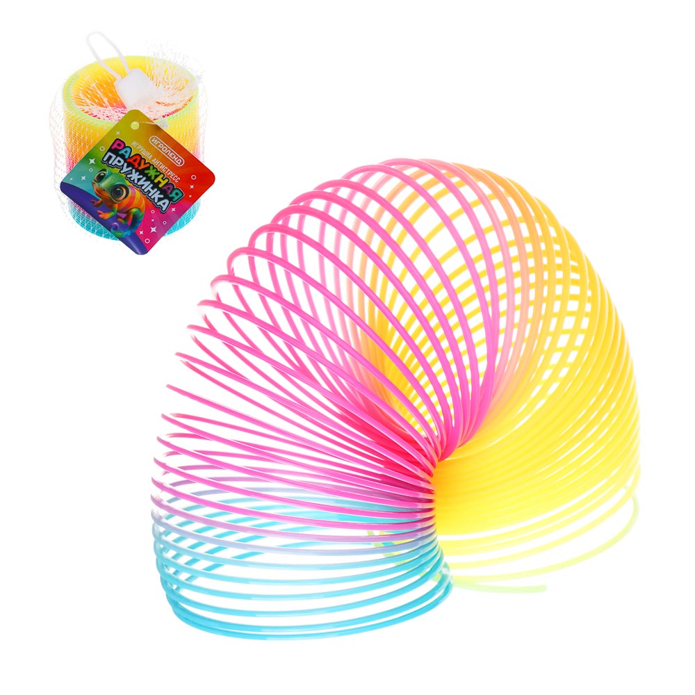 ИГРОЛЕНД Игрушка антистресс «Радужная пружинка», d=6 см, PVC - #1
