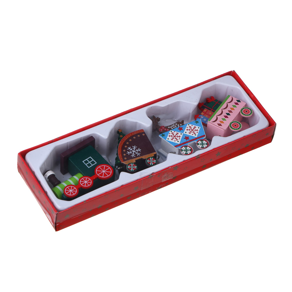 СНОУ БУМ Декор новогодний "Паровозик" 18,5-19,5х2,5х4,5-6,5см, МДФ, сталь, 3 дизайна - #7