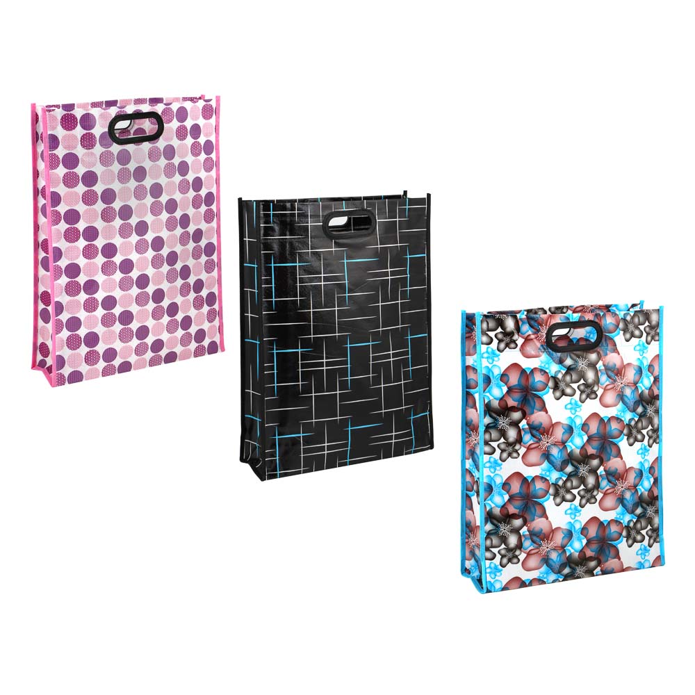 VETTA Сумка хозяйственная с вырубленной ручкой, нетканый материал, 32х42х10см, 13л, до 8кг, 3 диз. - #1