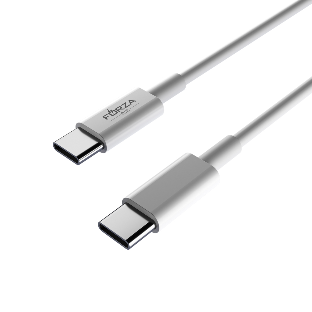 FORZA Кабель для зарядки микс Type-C - Type-C / iP, 1м, Быстрая зарядка QC3.0, белый - #7
