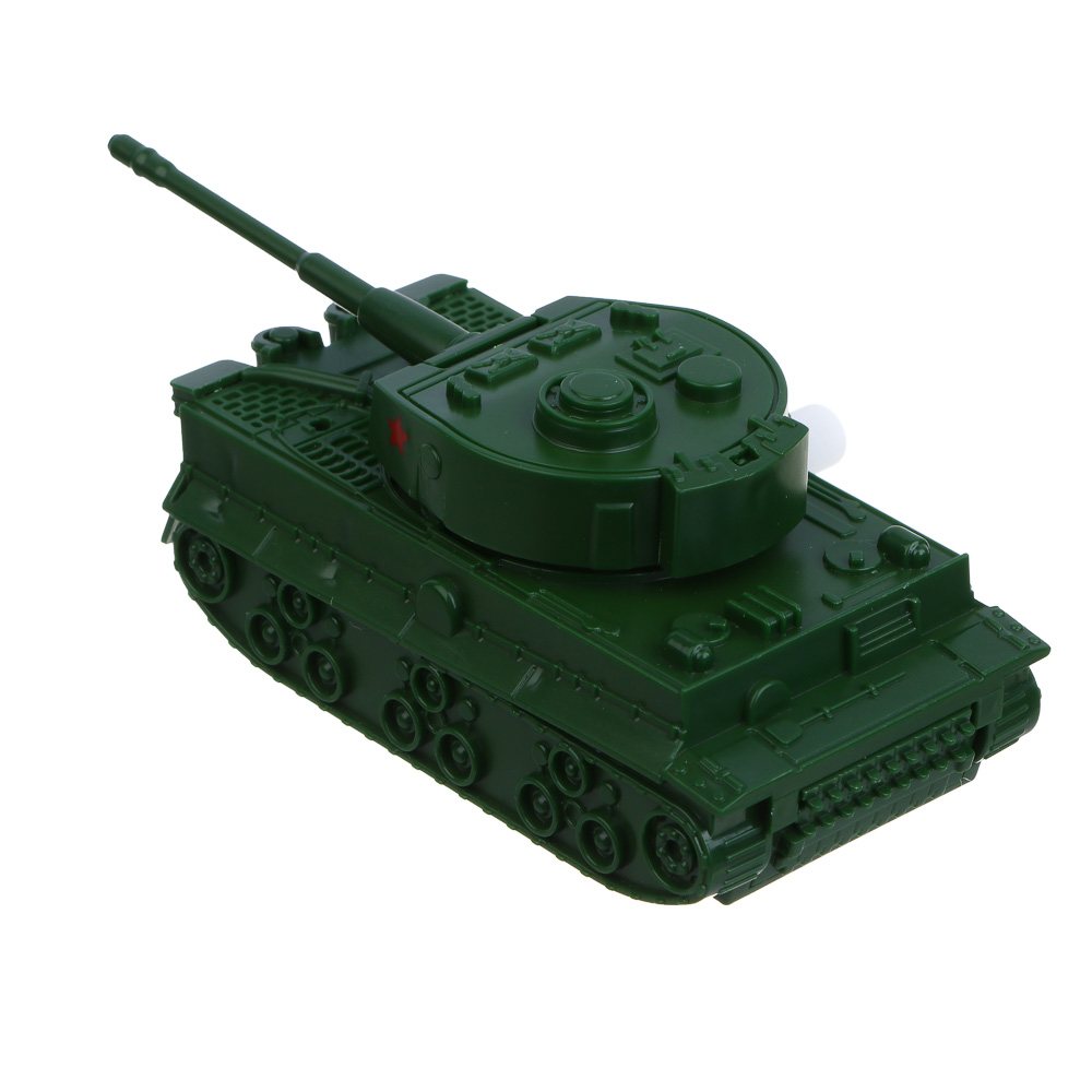 ИГРОЛЕНД Танк с заводным механизмом "Военная операция", крутится башня, ABS, 9,5х4,5х5 см, 3 диз - #7