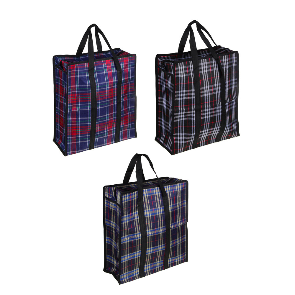 Сумка хозяйственная тм VETTA Шотландка, 35x40x15см, 21л, до 8кг, полипропилен, 3 цвета - #1