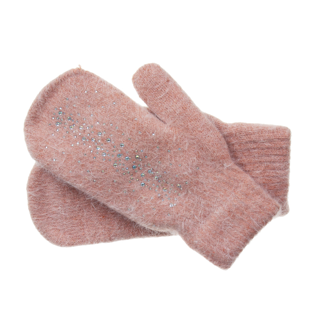 Варежки женские, 10% ангора, 90% акрил,размер универсальный, 3 цвета - #2