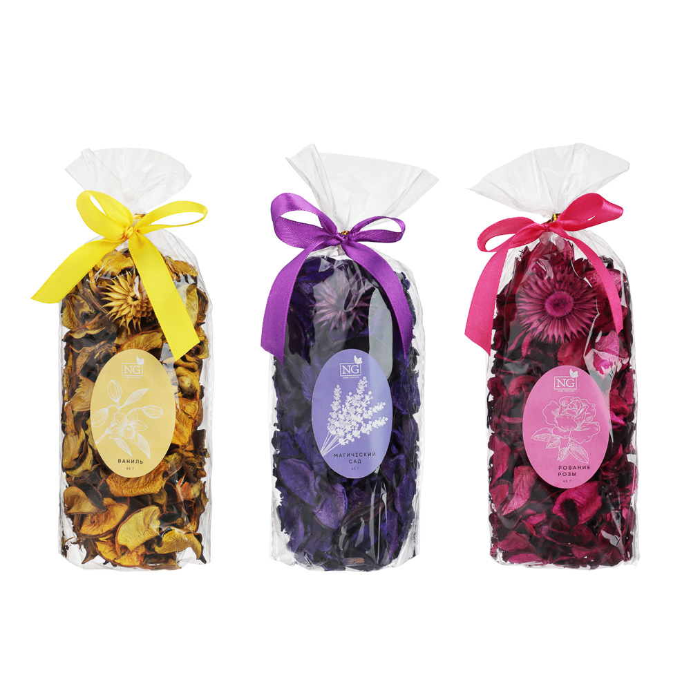 NEW GALAXY Ароматизатор Попурри, ваниль, магический сад, очарование розы - #1