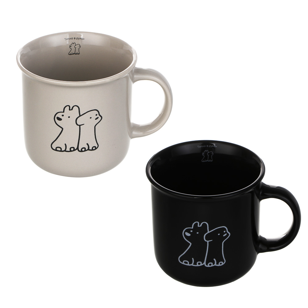 Кружка, 9,5x12x8,6 см, керамика, 2 цвета - #1