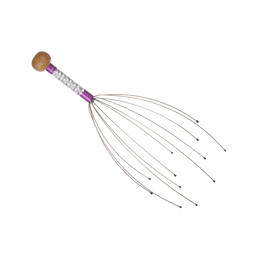 Массажер тм BY SPORT, 22см, металл, дерево, 4 цвета - #3