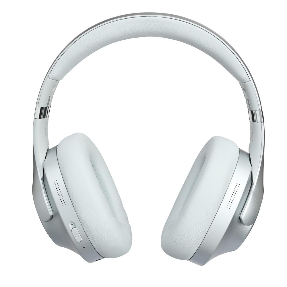 BY Наушники беспроводные полноразмерные AeroSound, шумоподавление ANC, экокожа, 500мАч, серебро - #3
