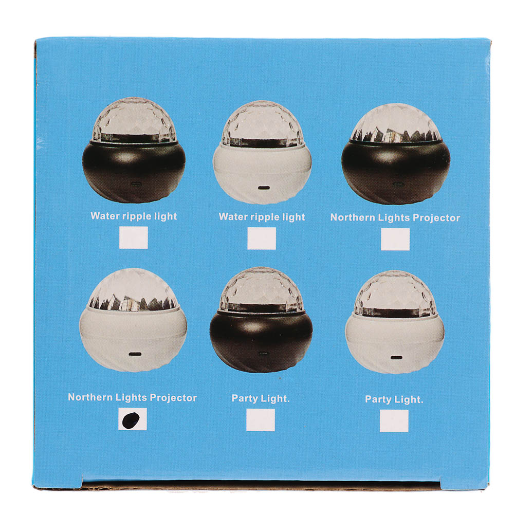 Светильник-ночник проектор неба BY Сфера, 3W, USB, пульт ДУ, D9×8 cм, пластик, белый - #7