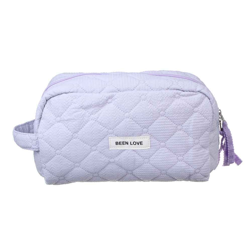 ЮL Косметичка стеганая дутая с боковой ручкой Килт, 100% ПЭ, 24х13х10см, 2 цвета - #3