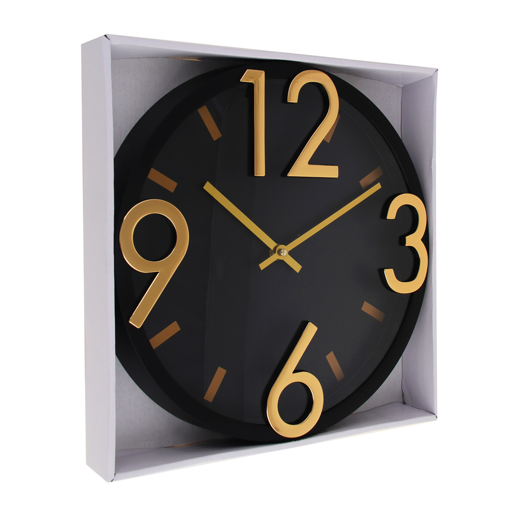 LADECOR CHRONO Часы настенные круглые, пластик, d30 см, 1xAA, цвет черный, арт.06-60 - #4