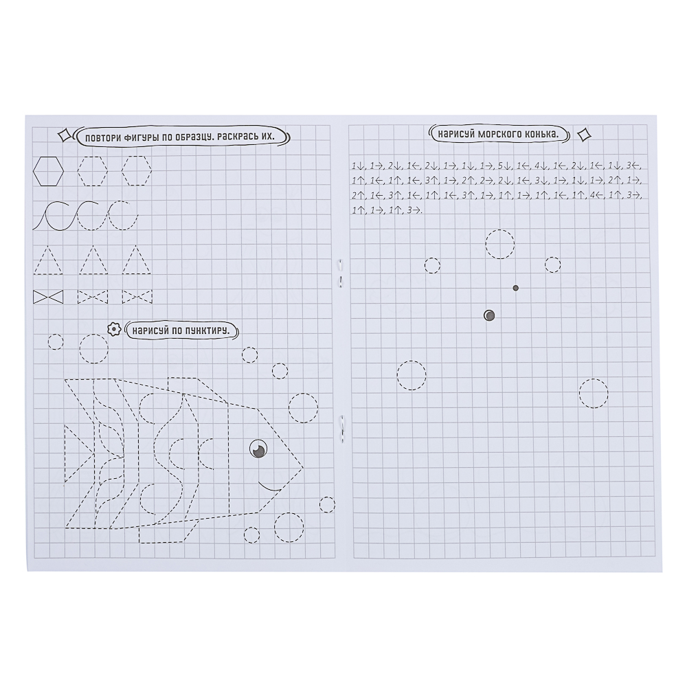 ПРОФ-ПРЕСС Книжка "Графические диктанты", 16,5x23,5см, 12 стр., 4 дизайна - #9