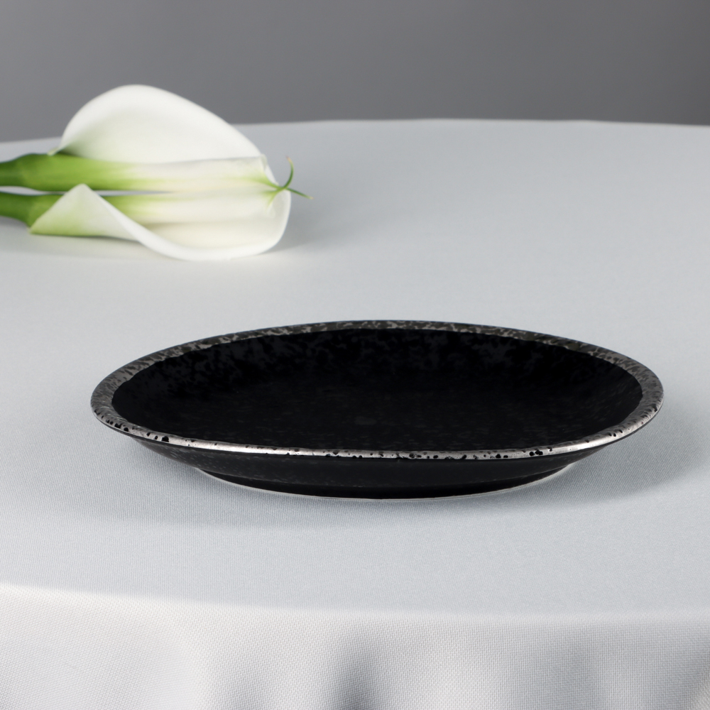 MILLIMI Романс Тарелка десертная, 21х19х2см, фарфор, чёрный - #7