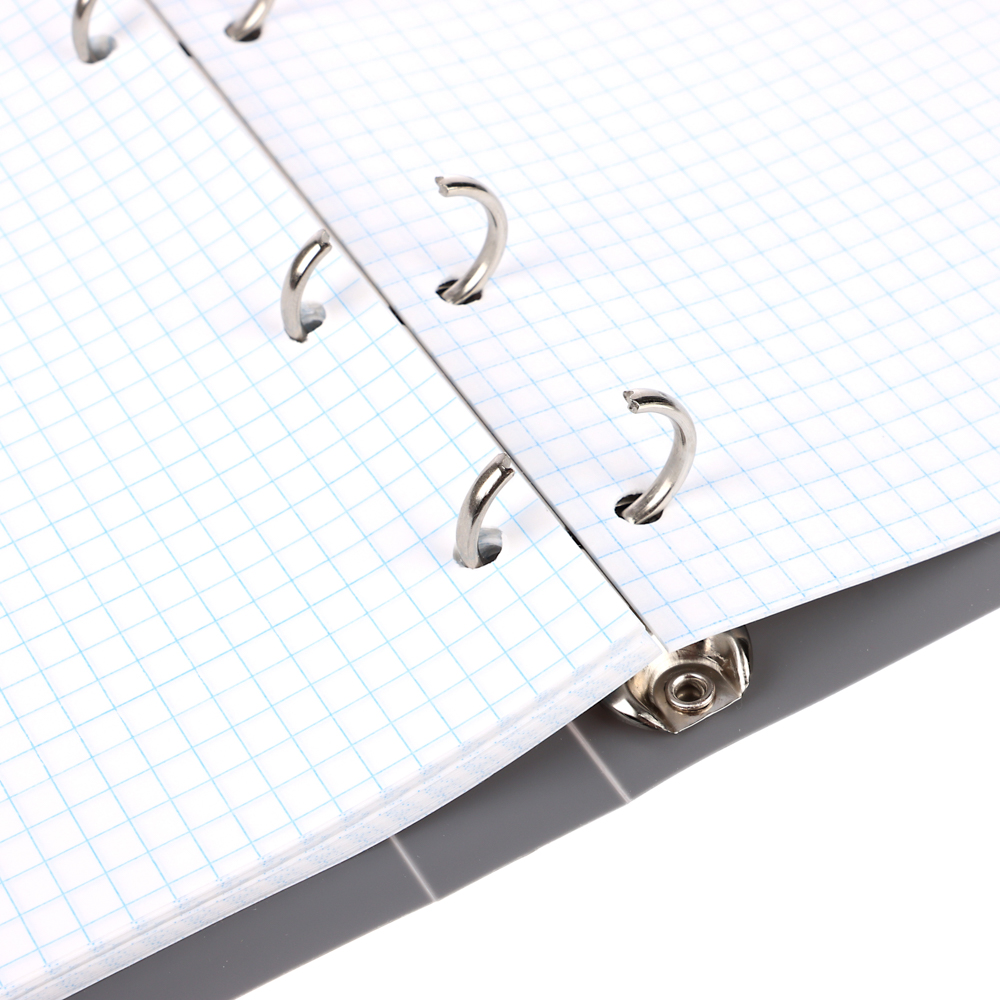 Тетрадь на кольцах А5, 80 л., клетка, обложка пластик, белый блок - #7