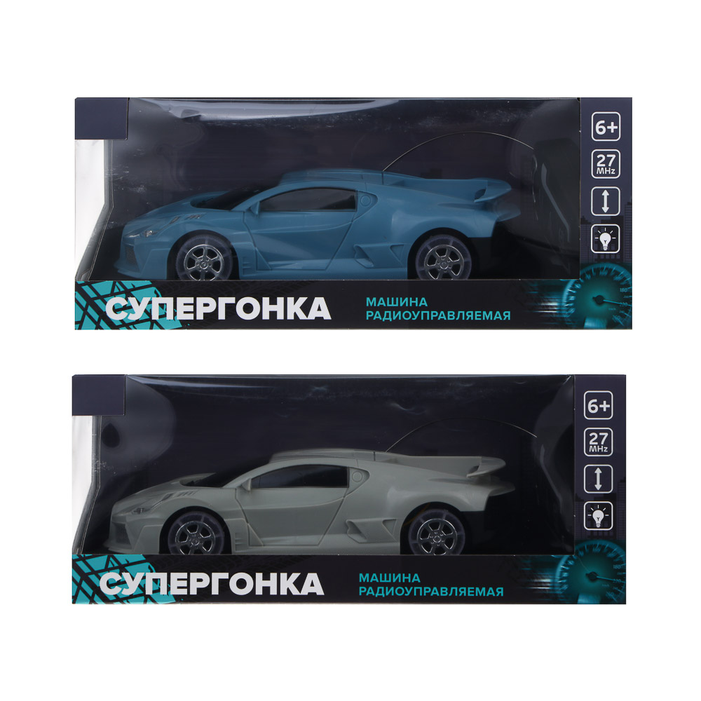 ИГРОЛЕНД Машина радиоуправляемая "Супергонка", 2х кан., светятся колеса, ABS,PP, 26х12х11 см, 2 диз - #3