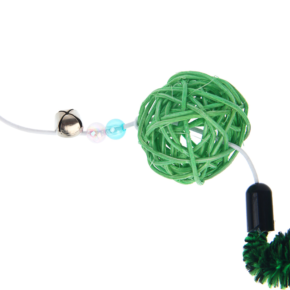 Игрушка-дразнилка для кошек тм VETTA, с плетеным шаром - #5