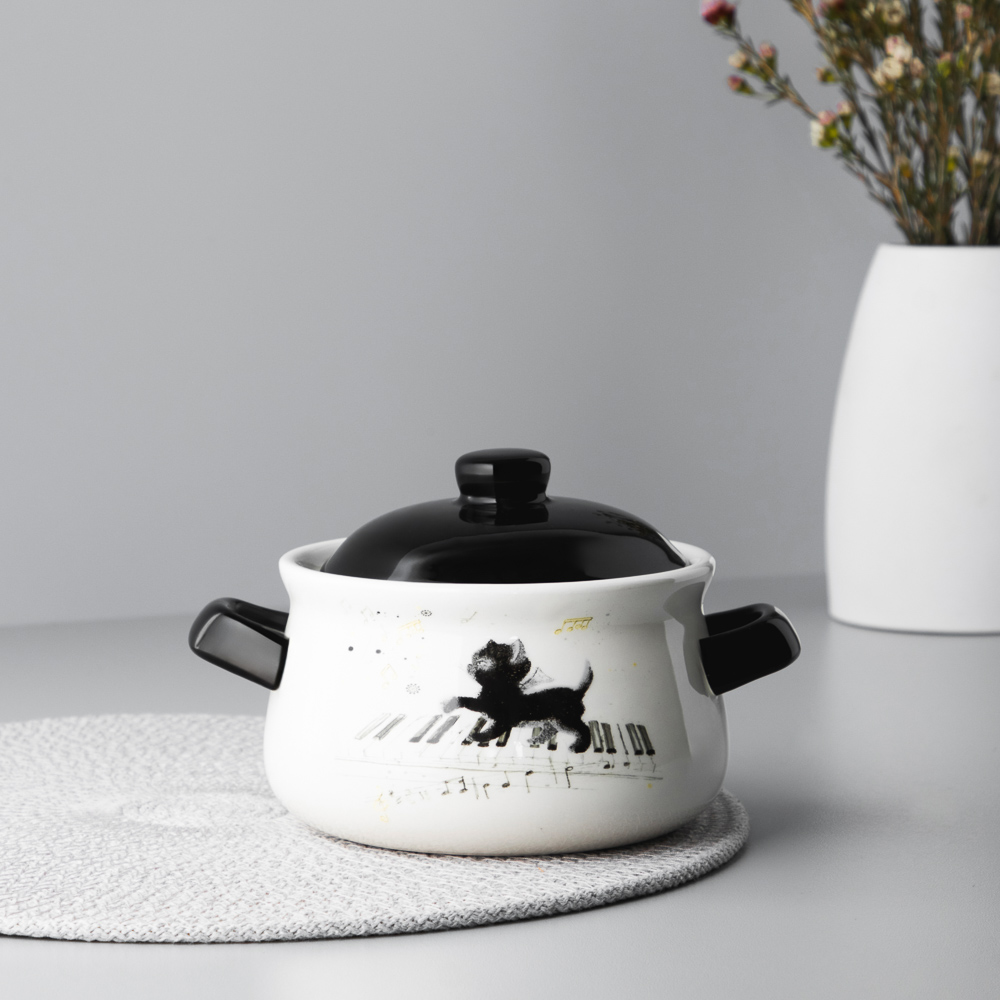 MILLIMI Котейка Горшочек для запекания, 500мл, 17х12х10,5см, керамика - #7