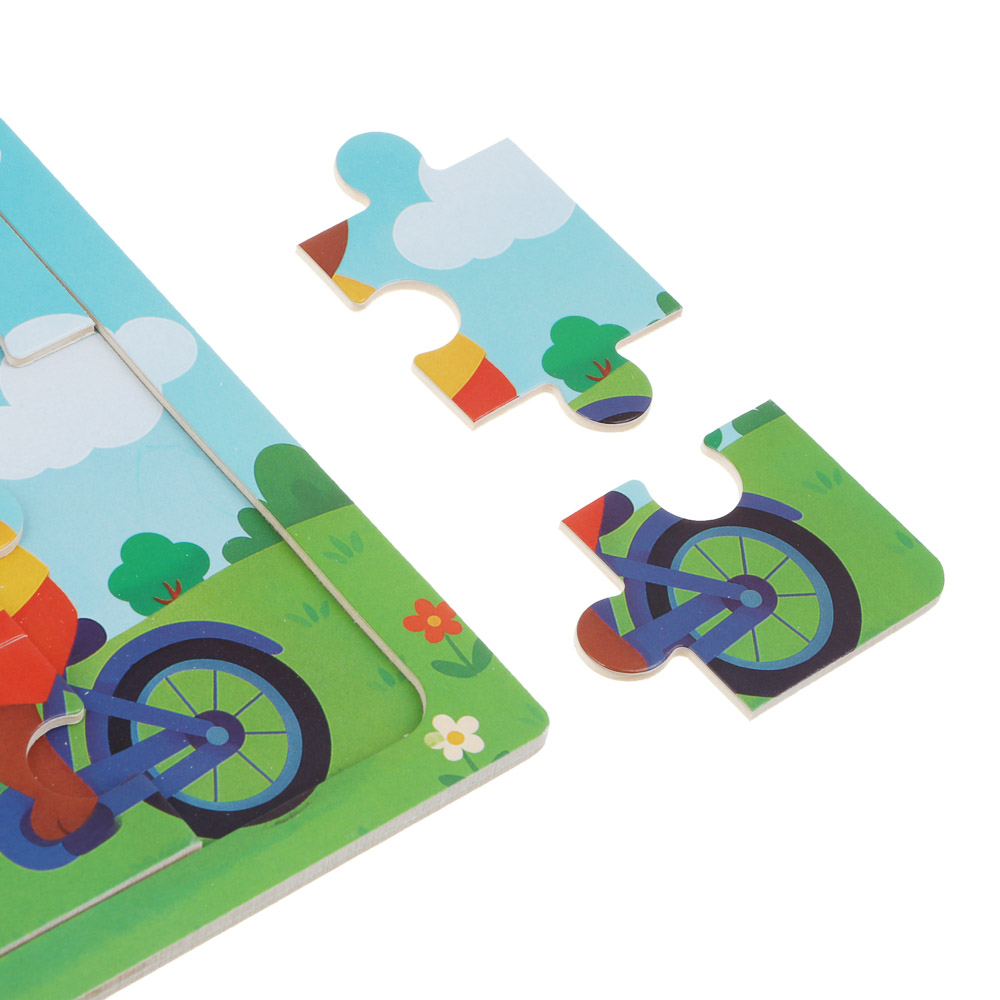 ИГРОЛЕНД Пазл деревянный для малышей, дерево, 15х15см, 6-10 дизайнов - #7