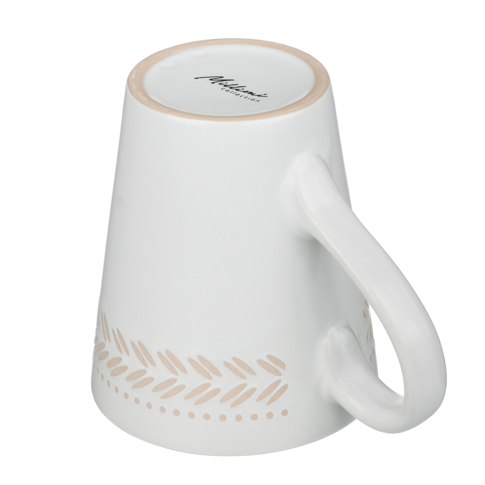 Кружка 330мл, тм MILLIMI Треция белый, керамика - #4