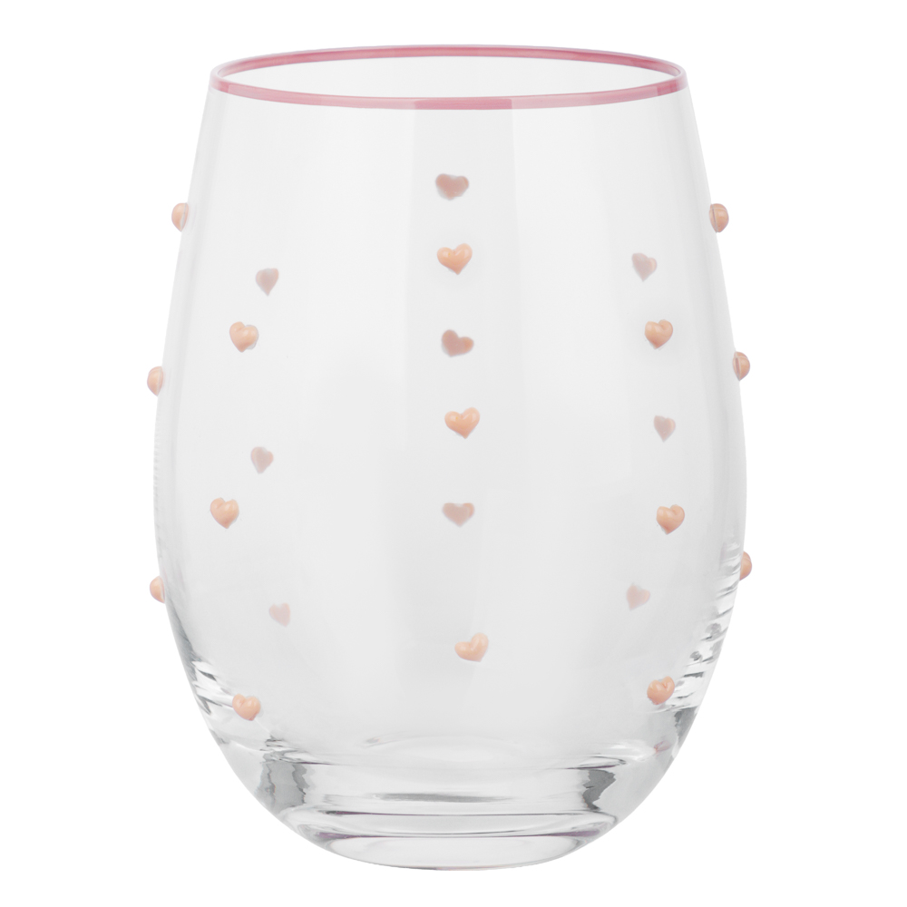 Стакан с сердечками тм MILLIMI Инлав, 520мл, стекло - #1
