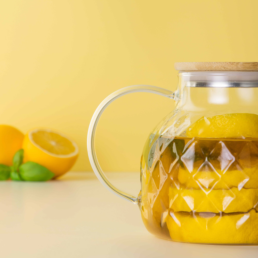 VETTA Чайник заварочный 1000мл, с металл.фильтром, бамбуковая крышка, стекло - #10