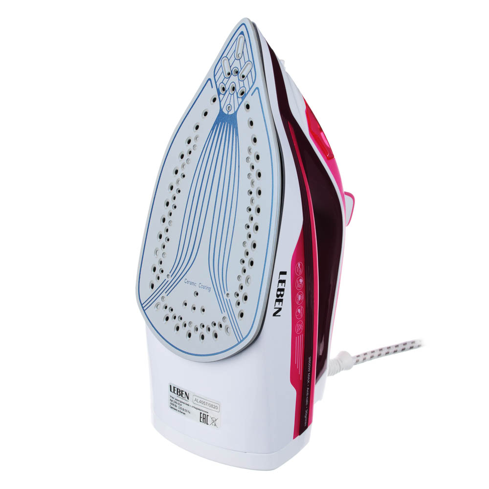 LEBEN Утюг с отпаривателем 2600 Вт, подошва - керамическое покрытие - #7
