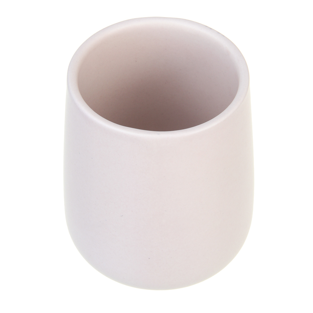 VETTA Стакан для ванной комнаты, 400 мл, 10,4x9x9 см, керамика, "Космос", бежевый - #3