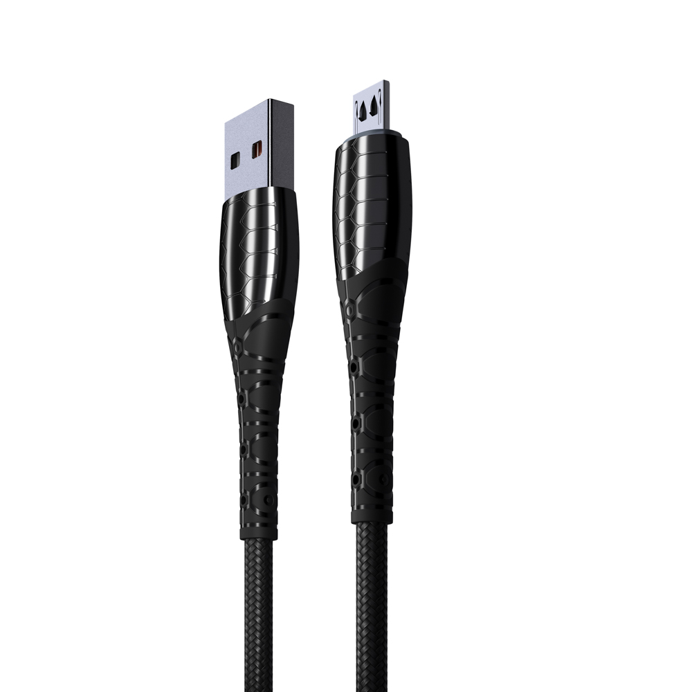 BY Кабель для зарядки Богатырь Micro USB, 1м, Быстрая зарядка QC3.0, штекер металл, черный - #3