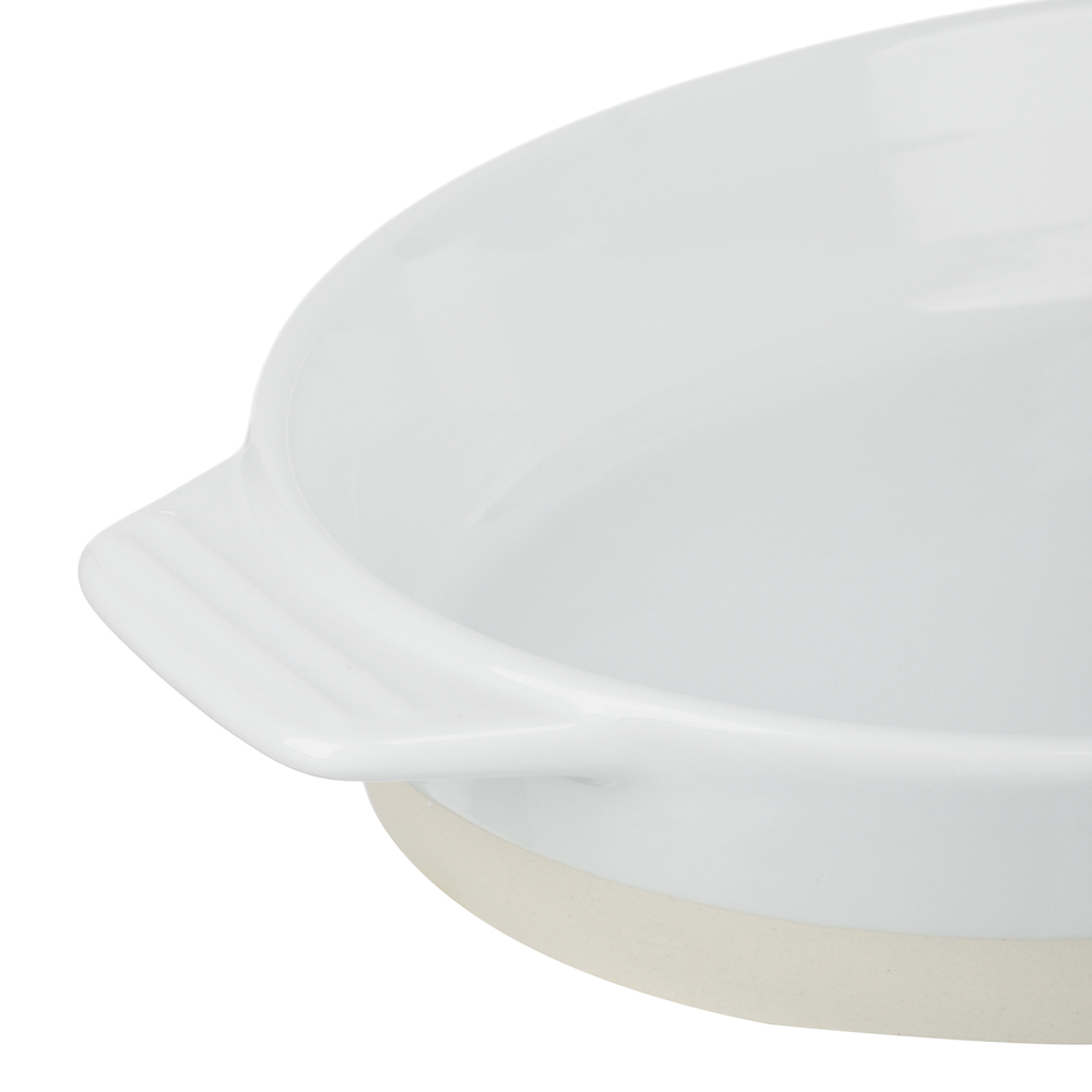 Форма для запекания и сервировки овальная 31х20,5х5см тм MILLIMI белый, керамика - #2